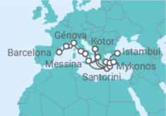 Itinerário do Cruzeiro De Barcelona a Istambul - Princess Cruises