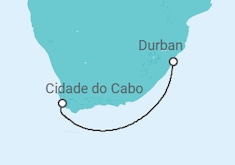Itinerário do Cruzeiro Africa Do Sul - MSC Cruzeiros