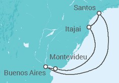 Itinerário do Cruzeiro Argentina, Brasil - Costa Cruzeiros