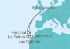 Itinerário do Cruzeiro Ilhas Canárias (Espanha) - Cunard
