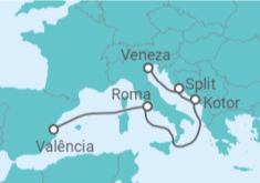 Itinerário do Cruzeiro Croácia, Montenegro, Itália TI - MSC Cruzeiros