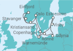 Itinerário do Cruzeiro Polónia, Suécia, Dinamarca, Alemanha, Noruega - MSC Cruzeiros