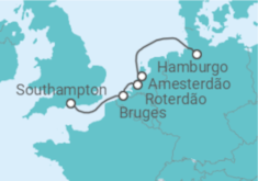 Itinerário do Cruzeiro Holanda, Bélgica - Cunard