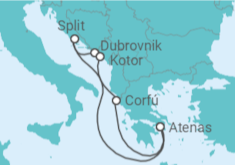 Itinerário do Cruzeiro Adriático e Gemas Gregas - Virgin Voyages