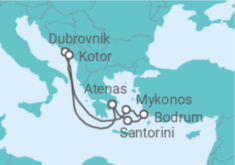 Itinerário do Cruzeiro Grécia, Turquia, Croácia, Montenegro - Virgin Voyages