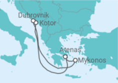 Itinerário do Cruzeiro Montenegro, Croácia, Grécia - Virgin Voyages