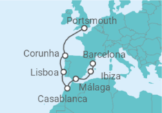 Itinerário do Cruzeiro Espanha, Portugal, Marrocos - Virgin Voyages