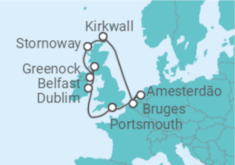 Itinerário do Cruzeiro Holanda, Bélgica, Reino Unido, Irlanda - Virgin Voyages