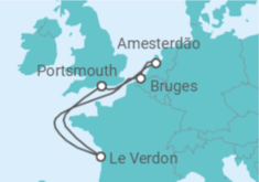 Itinerário do Cruzeiro Holanda, Bélgica - Virgin Voyages