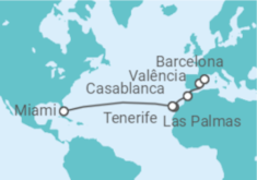 Itinerário do Cruzeiro Espanha, Marrocos - Virgin Voyages