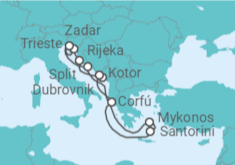 Itinerário do Cruzeiro Montenegro, Croácia, Grécia - NCL Norwegian Cruise Line