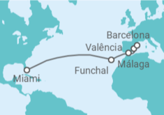 Itinerário do Cruzeiro Portugal, Espanha - Virgin Voyages