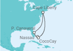 Itinerário do Cruzeiro EUA, Bahamas - Royal Caribbean