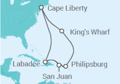 Itinerário do Cruzeiro Bermudas, Sint Maarten, Porto Rico - Royal Caribbean