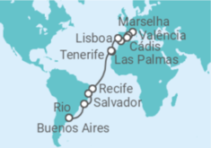 Itinerário do Cruzeiro De Marselha a Buenos Aires TI - MSC Cruzeiros