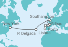 Itinerário do Cruzeiro Portugal, Espanha, França, Reino Unido - Oceania Cruises