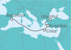 Itinerário do Cruzeiro Grécia, Turquia - Cunard