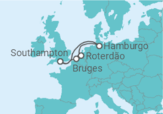 Itinerário do Cruzeiro Alemanha, Holanda, Bélgica - Cunard