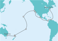 Itinerário do Cruzeiro Volta ao mundo - Cunard