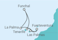 Itinerário do Cruzeiro Ilhas Canárias e Funchal TI - MSC Cruzeiros