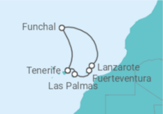 Itinerário do Cruzeiro Ilhas Canárias (Espanha) - MSC Cruzeiros