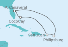 Itinerário do Cruzeiro Porto Rico, Sint Maarten - Royal Caribbean