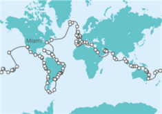 Itinerário do Cruzeiro Volta ao mundo - Oceania Cruises