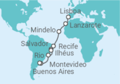 Itinerário do Cruzeiro De Lisboa a Buenos Aires - Costa Cruzeiros