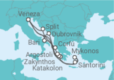 Itinerário do Cruzeiro Itália, Grécia, Croácia - Costa Cruzeiros
