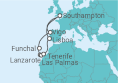 Itinerário do Cruzeiro Ilhas Canárias (Espanha) - MSC Cruzeiros