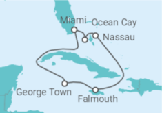 Itinerário do Cruzeiro Bahamas, Jamaica, Ilhas Caimão TI - MSC Cruzeiros