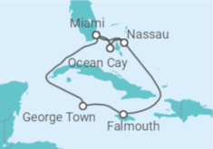Itinerário do Cruzeiro Bahamas, Jamaica, Ilhas Caimão, EUA - MSC Cruzeiros