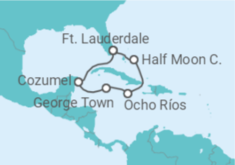 Itinerário do Cruzeiro Jamaica, Ilhas Caimão, México - Holland America Line