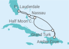 Itinerário do Cruzeiro Bahamas - Holland America Line