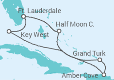 Itinerário do Cruzeiro Bahamas, EUA - Holland America Line