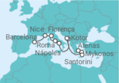 Itinerário do Cruzeiro França, Itália, Montenegro, Croácia, Grécia - Celebrity Cruises