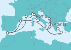 Itinerário do Cruzeiro De Atenas a Civitavecchia (Roma) - Princess Cruises