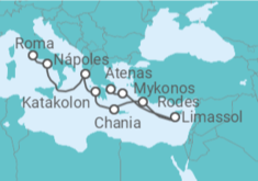 Itinerário do Cruzeiro De Atenas a Roma - Princess Cruises