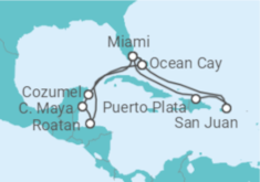Itinerário do Cruzeiro Honduras, México, EUA, Porto Rico TI - MSC Cruzeiros