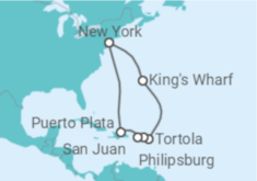 Itinerário do Cruzeiro Bermudas, Sint Maarten, Ilhas Virgens Britânicas, Porto Rico - NCL Norwegian Cruise Line