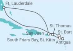 Itinerário do Cruzeiro Antígua E Barbuda, Ilhas Virgens Americanas - Silversea