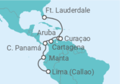 Itinerário do Cruzeiro Aruba - Silversea