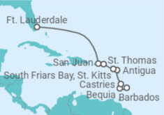 Itinerário do Cruzeiro São Vicente E Granadinas, Santa Lúcia, Antígua E Barbuda, Ilhas Virgens Americanas - Silversea