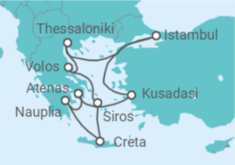 Itinerário do Cruzeiro Turquia, Grécia - Silversea
