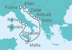 Itinerário do Cruzeiro Itália, Malta - Silversea