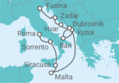 Itinerário do Cruzeiro Itália, Malta, Croácia - Silversea