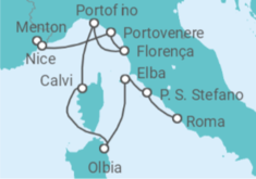 Itinerário do Cruzeiro Itália - Silversea