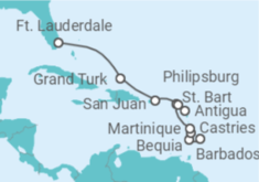 Itinerário do Cruzeiro São Vicente E Granadinas, Santa Lúcia, Antígua E Barbuda, Sint Maarten, Bahamas - Silversea