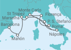 Itinerário do Cruzeiro Italia, Mónaco, Francia - Silversea