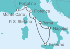 Itinerário do Cruzeiro Italia - Silversea